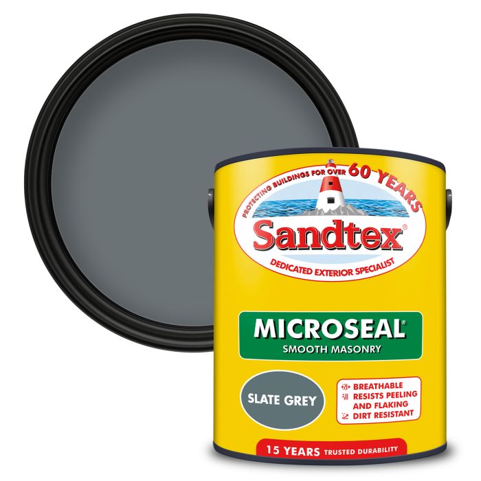 Picture of 2.5ltr Sandtex Microseal Smooth Masonry Slate Grey