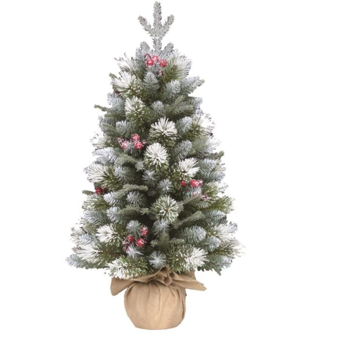 Picture of Puleo Berry Spruce Frosted Mini Tree - 3ft