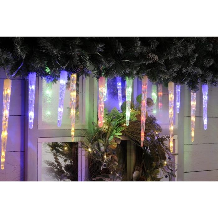 Picture of Festive 24 Colour Changing LED Icicle Lights - Multi to White