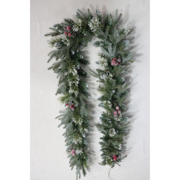 Picture of Puleo Berry Spruce Frosted Garland - 9ft