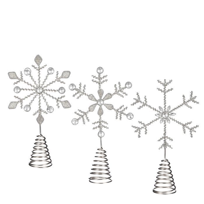 Picture of Treetop Snowflake Silver 1 Of 3 Assorted