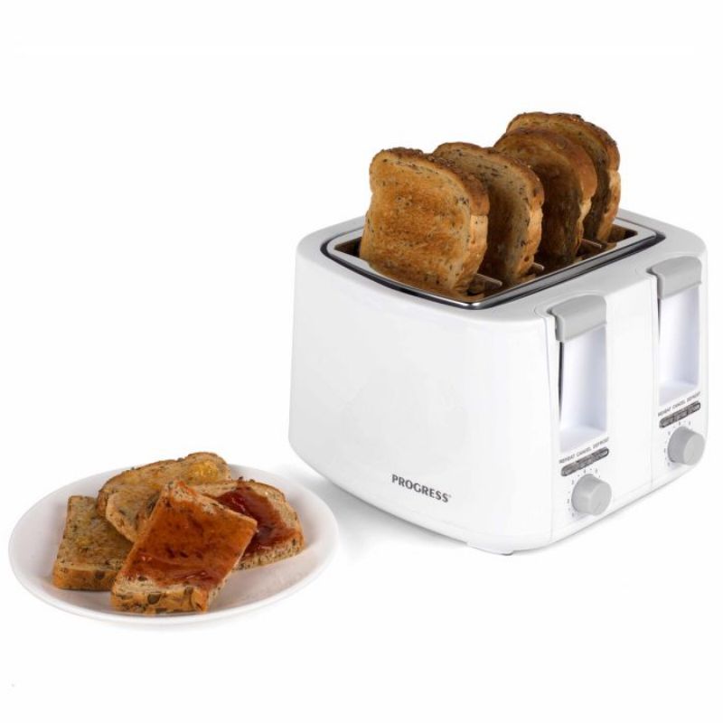 Topline Doyles | Progress 4 Slice Toaster - White