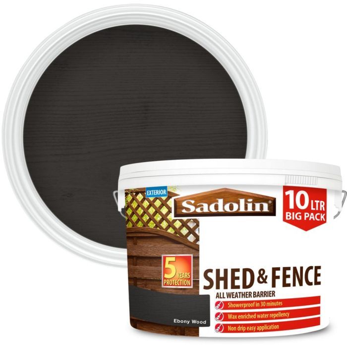 Picture of 10ltr Sadolin Shed & Fence Ebony Wood