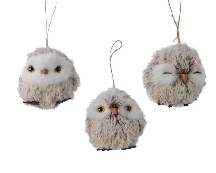 Picture of Owl Polyester 1 of 3 Assorted 14.5cm