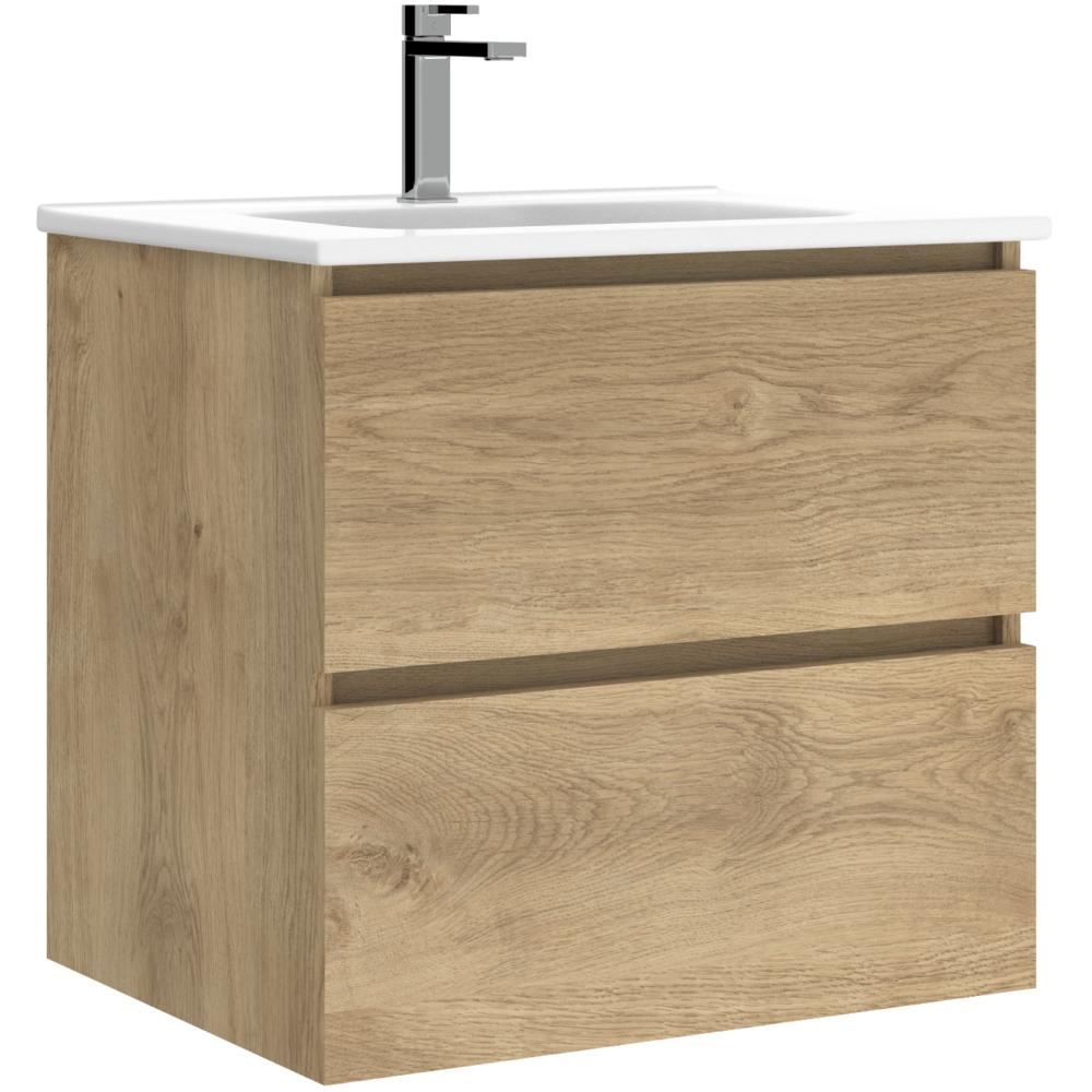 Picture of Archie 60cm Wall Hung Unit & Basin Oak