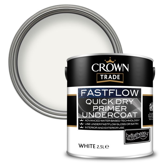 Picture of 2.5ltr Crown Fastflow Quick Drying Undercoat White