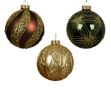 Picture of 062710 Bauble Brown/Gold 10cm Shiny Glass Assorted,