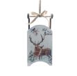Picture of 15cm White Reindeer Sleigh