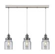 Picture of Houston 3 Pendant Satin Nickel Light Fixture With Clear Glass
